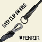 Adjustable hammer stopper on heavy duty black rope training collar