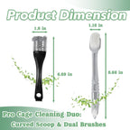 Ergonomic long handle pet enclosure cleaning tool