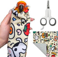 PEOT.SSHEE Bird Nail Clippers front view with colorful parrot grooming wrap blanket