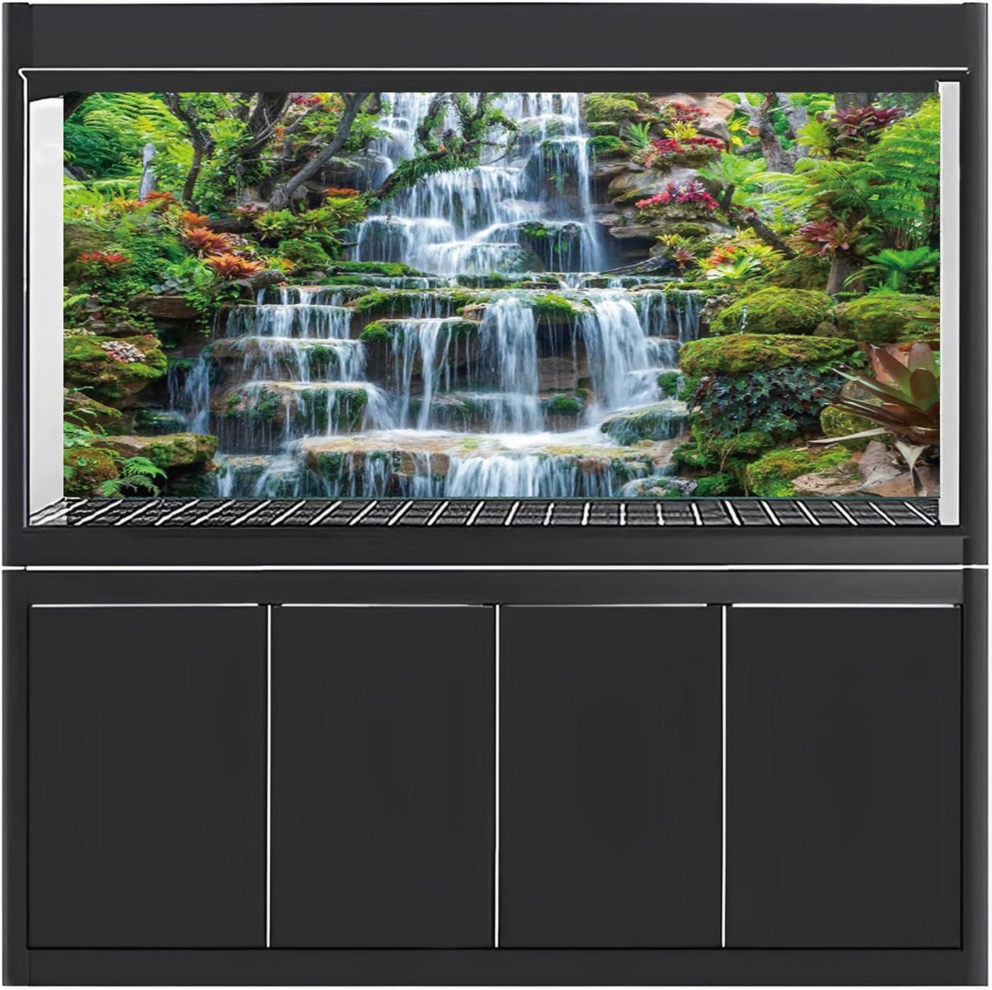 Durable non glare tropical plants background sheet for large aquariums and terrariums