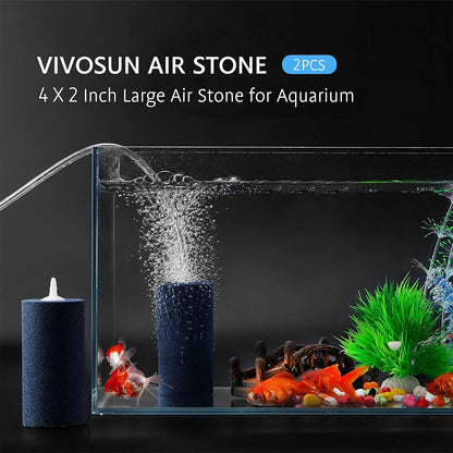 Premium VIVOSUN fish tank air stone cylinder set highlighting its durable wear resistant construction.