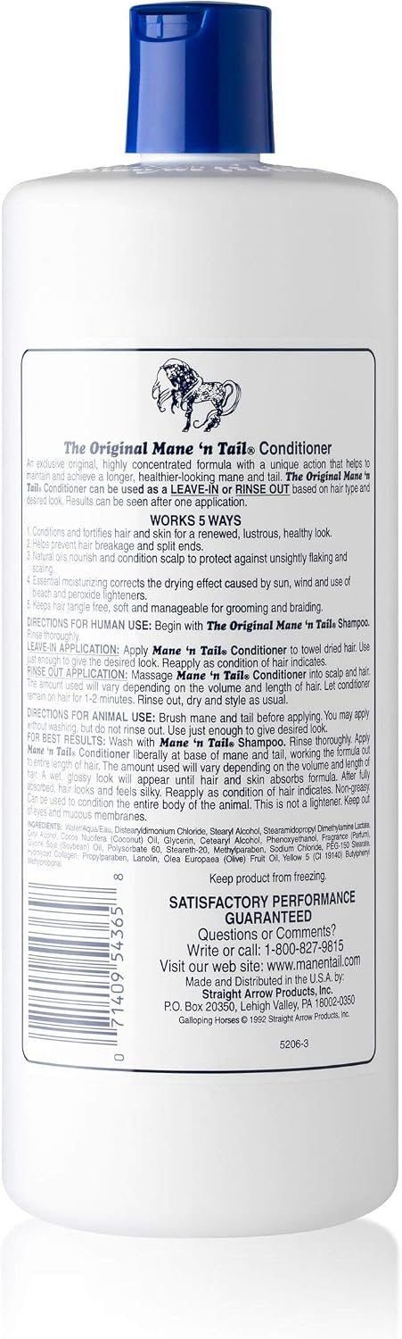 Mane 'n Tail conditioner bottle showing protein enriched formula