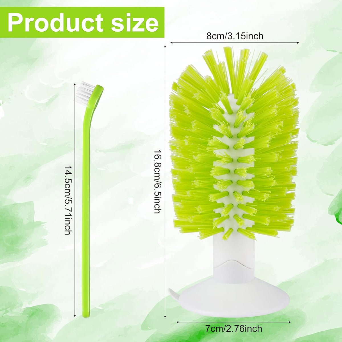 Gosknor dual reptile scratcher brushes with suction cup base detached