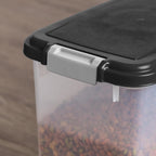 BPA free dog food storage container in kitchen pantry