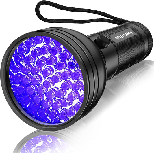 Vansky UV Flashlight Black Light front view for pet urine detection