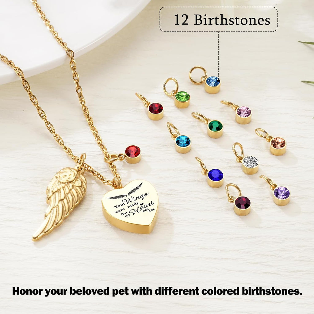 Stainless steel gold heart urn jewelry filling kit demonstration