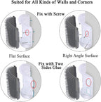 Cat rubbing against Kingtree wall corner grooming brush happily