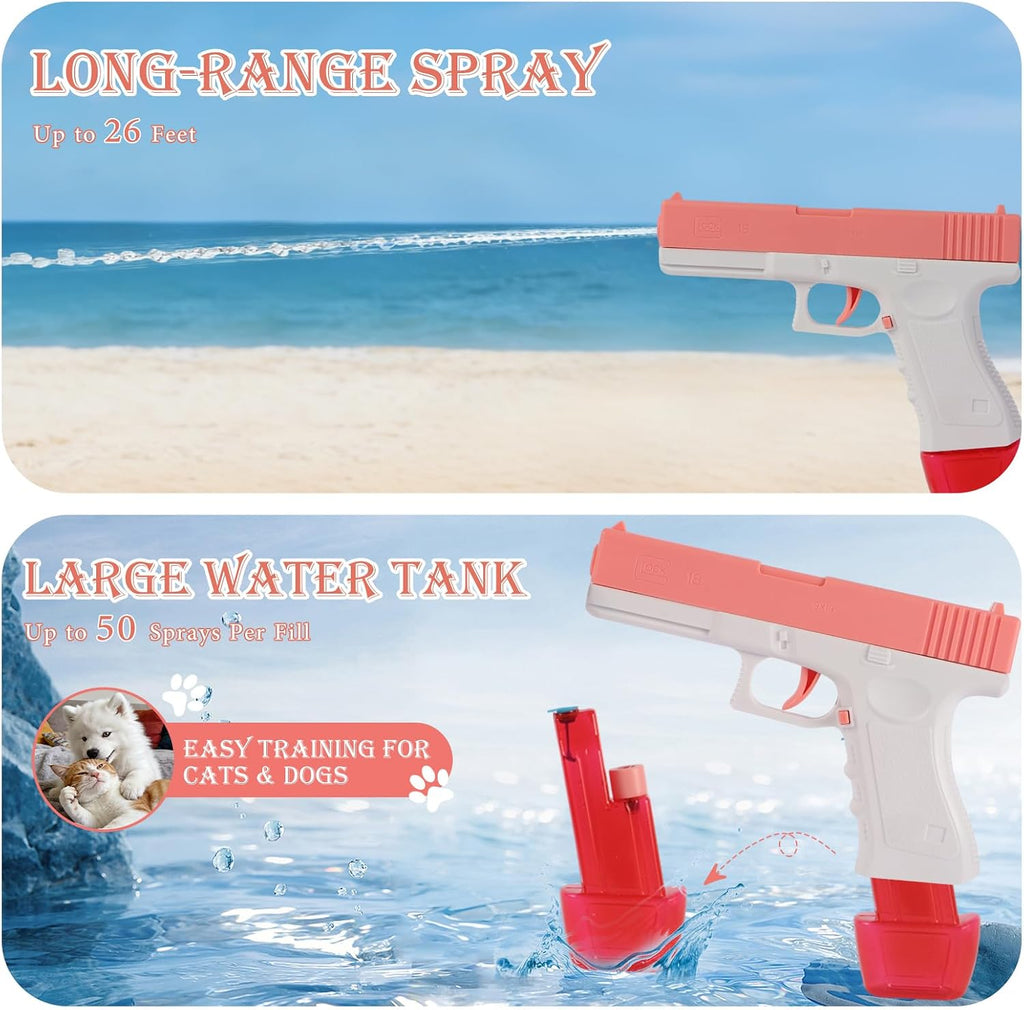 Close up of precision spray nozzle for pet training
