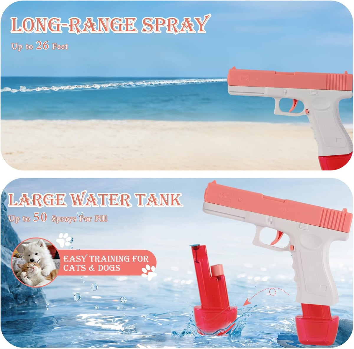Close up of precision spray nozzle for pet training