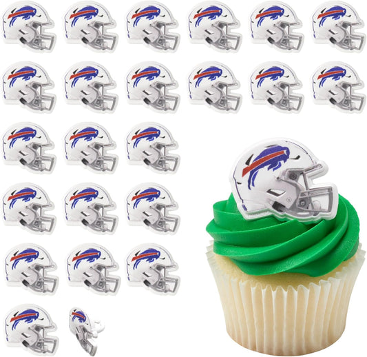 DecoPac NFL Buffalo Bills helmet rings front view for cupcakes