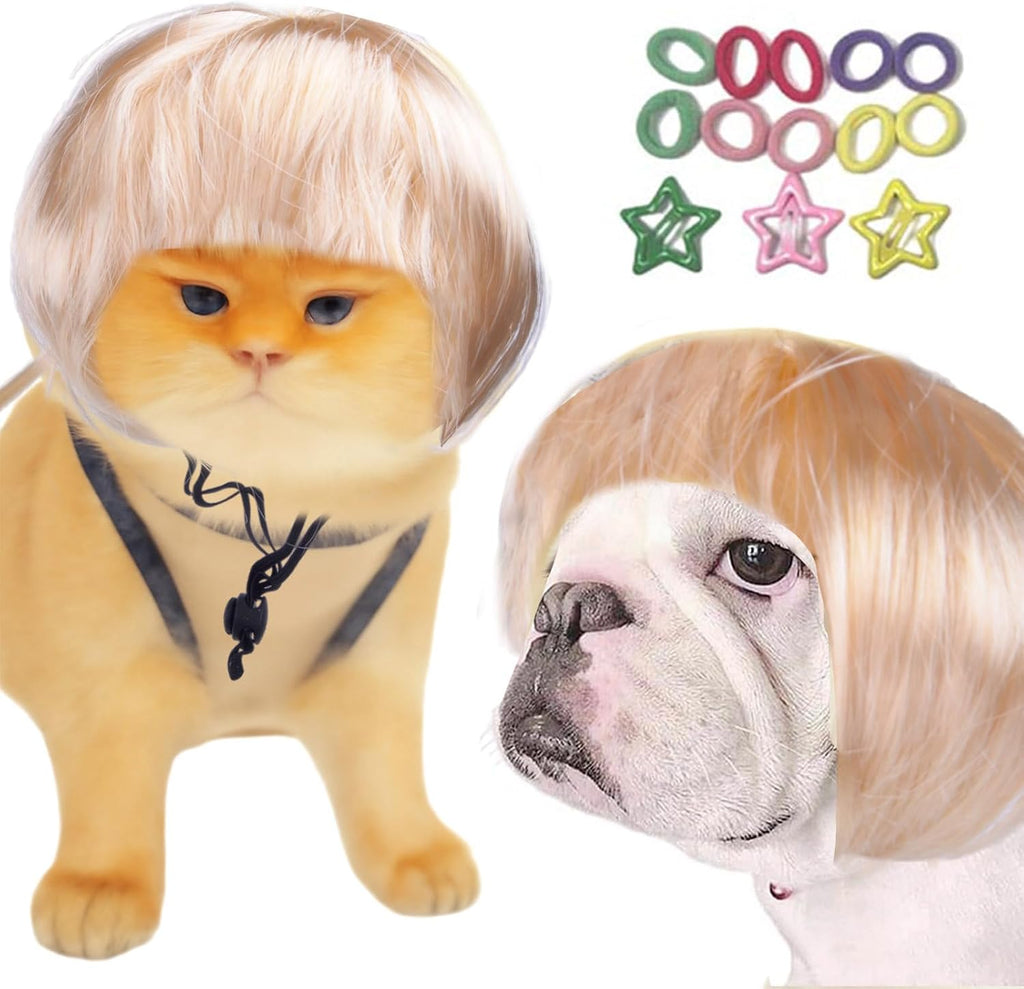 Styling the Lamiaraga DIY pet wig with scissors