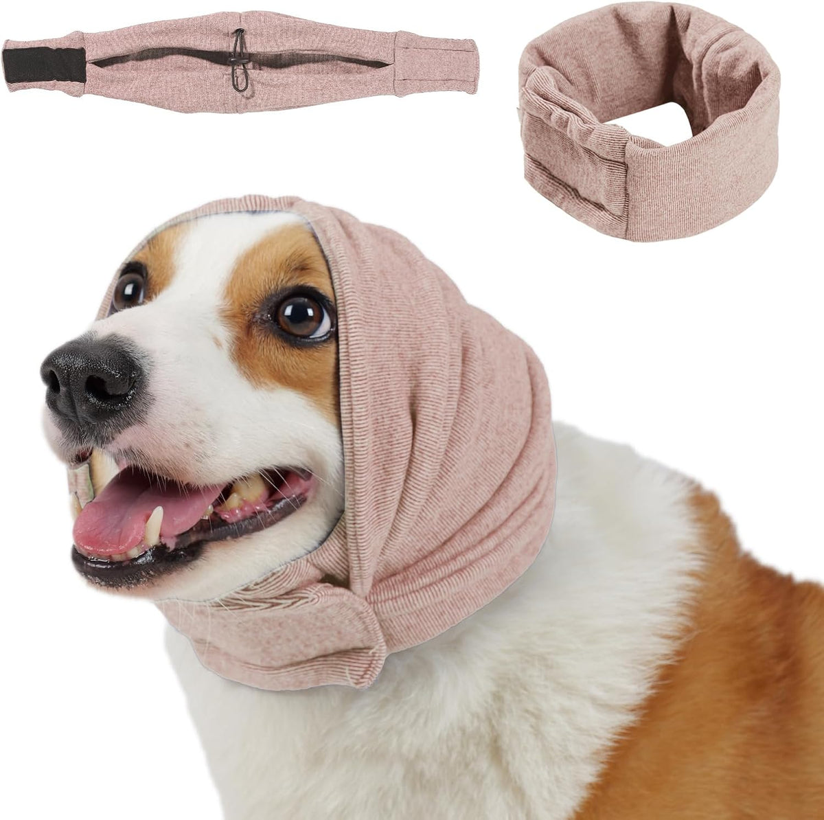 Dog Calming Hoodie, No Shake Ear Wraps for Dogs, Adjustable Dog Ear Muffs for Noise Protection, Ear Wrap Head Cover for Head Warp Anxiety Relief, Hematoma, Grooming and Force Drying - Image 14