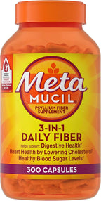 Metamucil, Psyllium Husk GLP-1 Friendly Fiber Capsules, 300 Capsules, 3-in-1 Fiber Supplement, Daily Psyllium Husk Fiber Capsules Help Support Digestive Health by Promoting Regularity* - Image 8