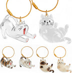 OGNWFUNK cat hair keepsake bottles front view showing transparent capsule with gold keychain.