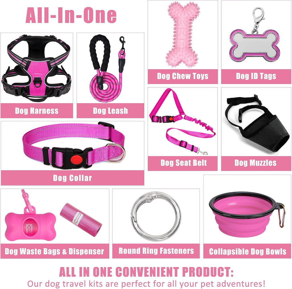 Yxfdoyt adjustable dog harness and leash set accessories
