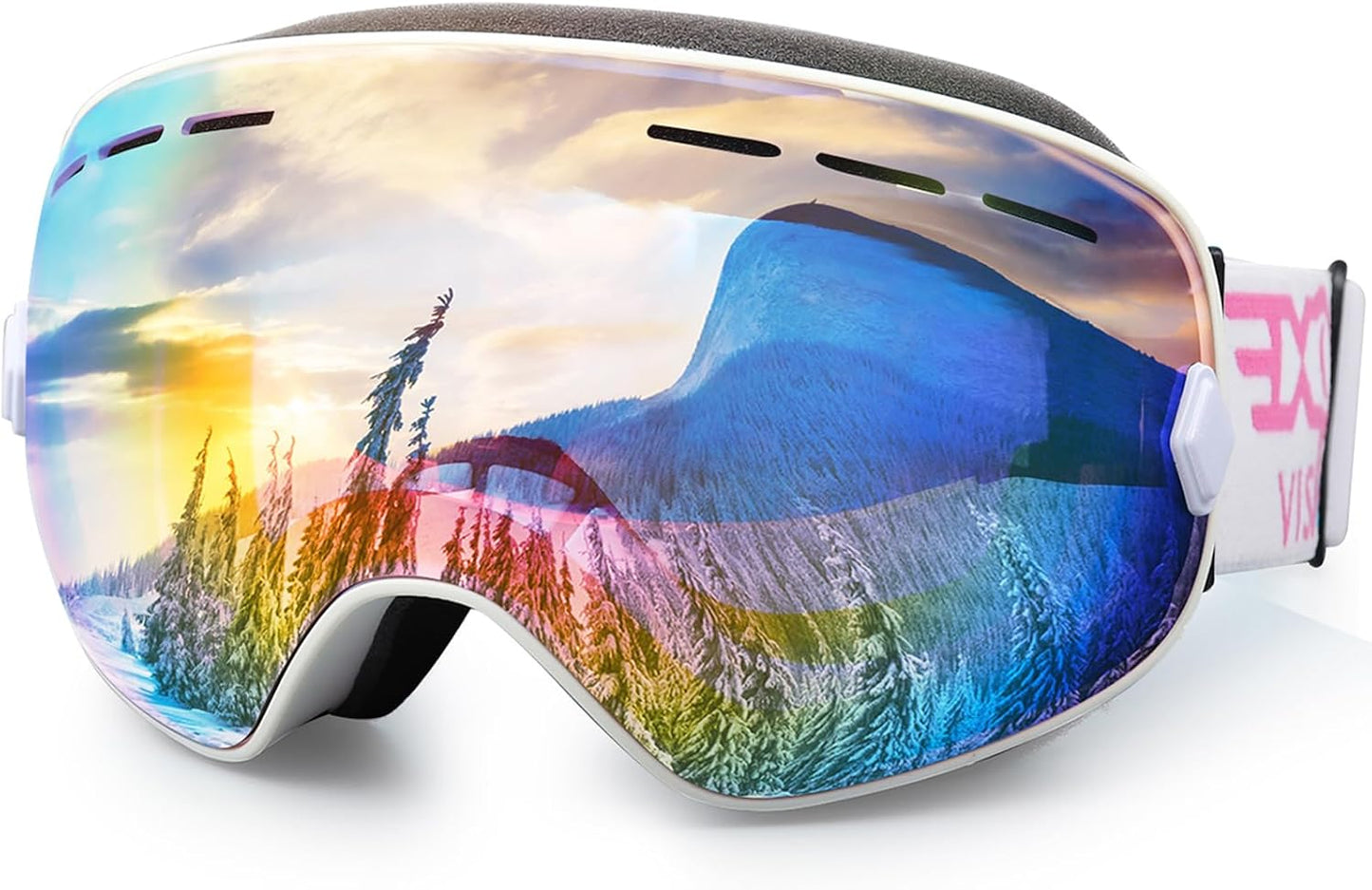 EXP VISION Snowboard Ski Goggles Men Women Youth, Anti Fog OTG Winter Snow Goggles Spherical Detachable Lens - Image 11