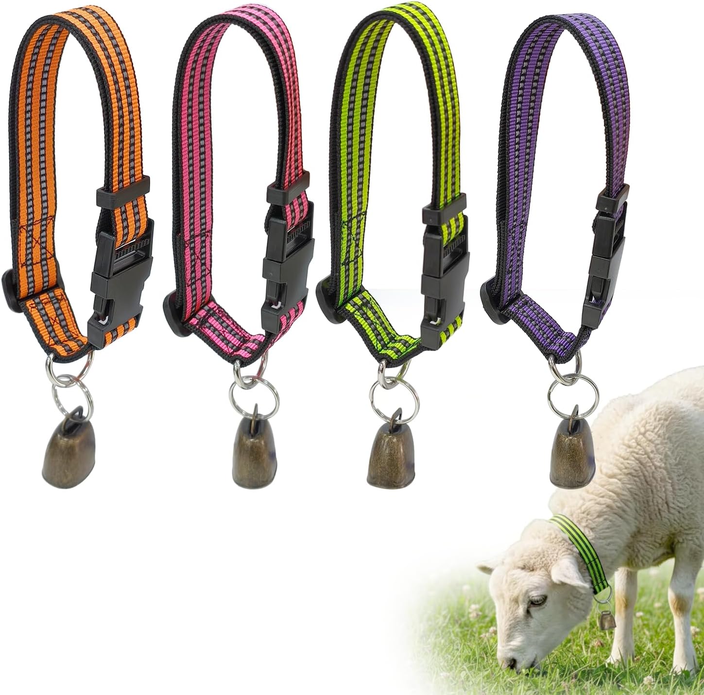 Vibrant multi colored geometric design patterns on the durable nylon fabric grazing collar pack