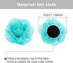 Chiffon pet collar charms pack of fourteen displayed on premium dog collars