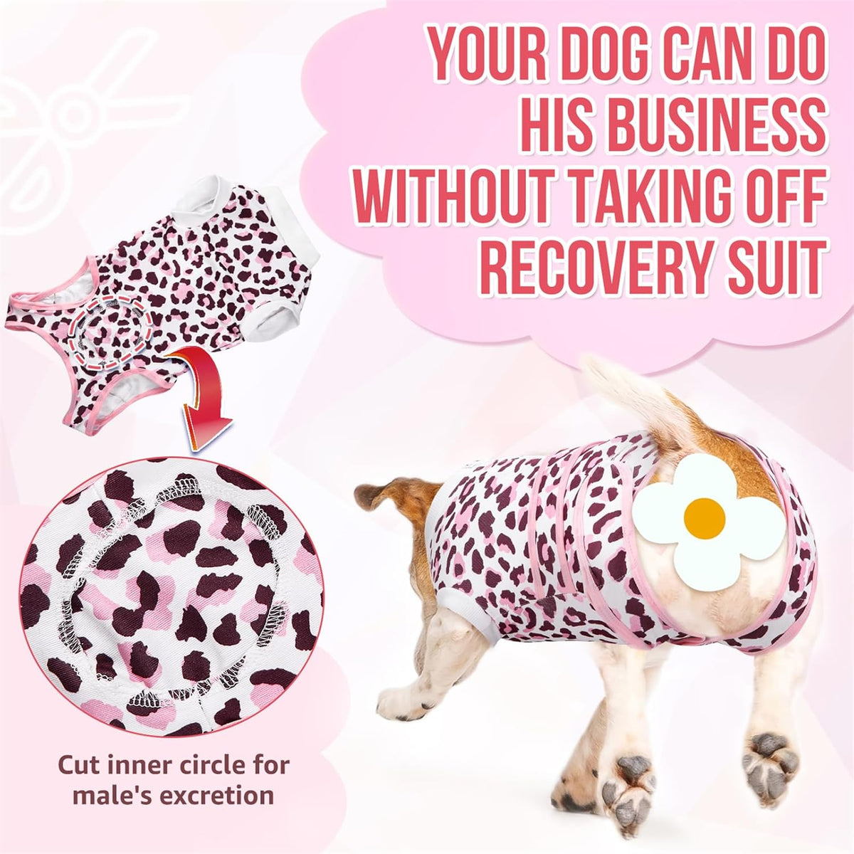 SlowTon protective medical onesie for small female and male dogs post surgery care.