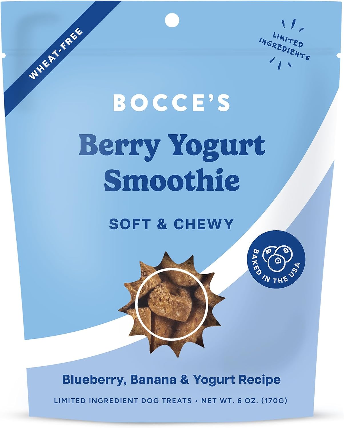 Bocce's Bakery PB Banana Chip Recipe Treats for Dogs, Wheat-Free Everyday Dog Treats, Real Ingredients, Baked in The USA, Natural Soft & Chewy Cookies, Peanut Butter, Bananas, & Carob, 6 oz - Image 9