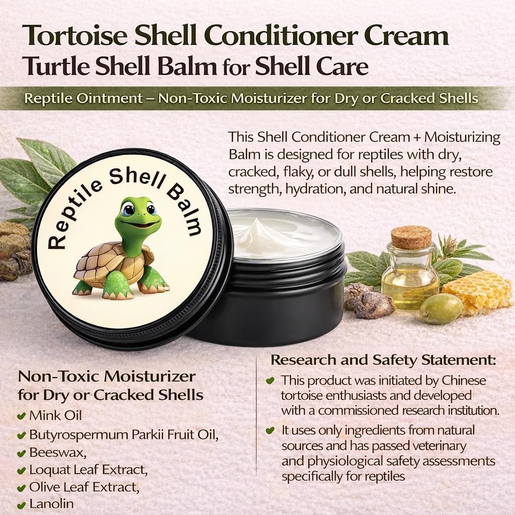 Close up of reptile shell moisturizer texture