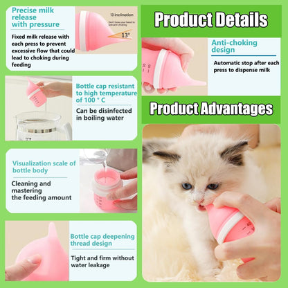 Anti biting food grade silicone nipple assembly for orphaned puppies