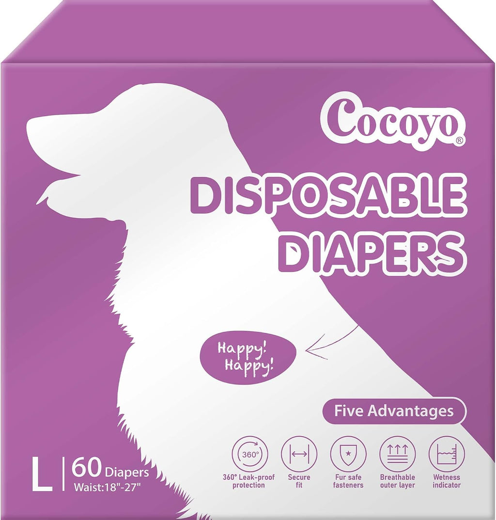 COCOYO Disposable Female Dog Diapers Small Size, 75 Count, Super Absorbent, Breathable, Wetness Indicator - Image 10