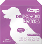 COCOYO Disposable Female Dog Diapers Small Size, 75 Count, Super Absorbent, Breathable, Wetness Indicator - Image 10