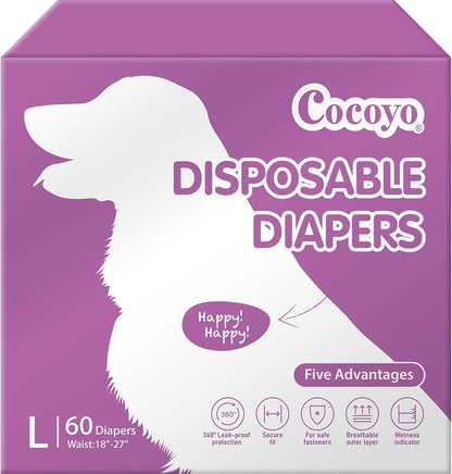 COCOYO Disposable Female Dog Diapers Small Size, 75 Count, Super Absorbent, Breathable, Wetness Indicator - Image 10
