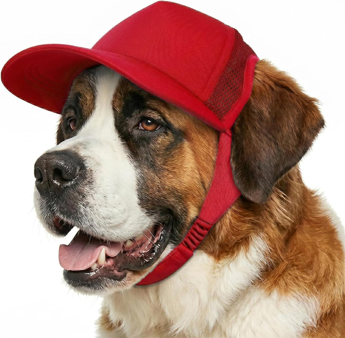 Side view of Tuff Pupper dog baseball cap with ear holes