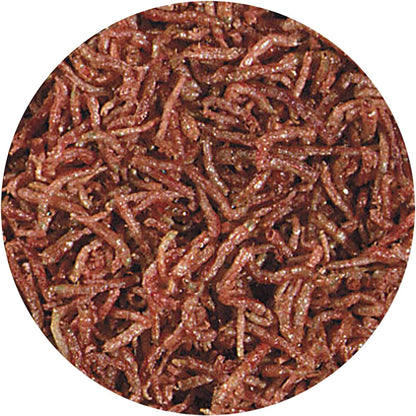 Close up of Hikari natural blood worms texture