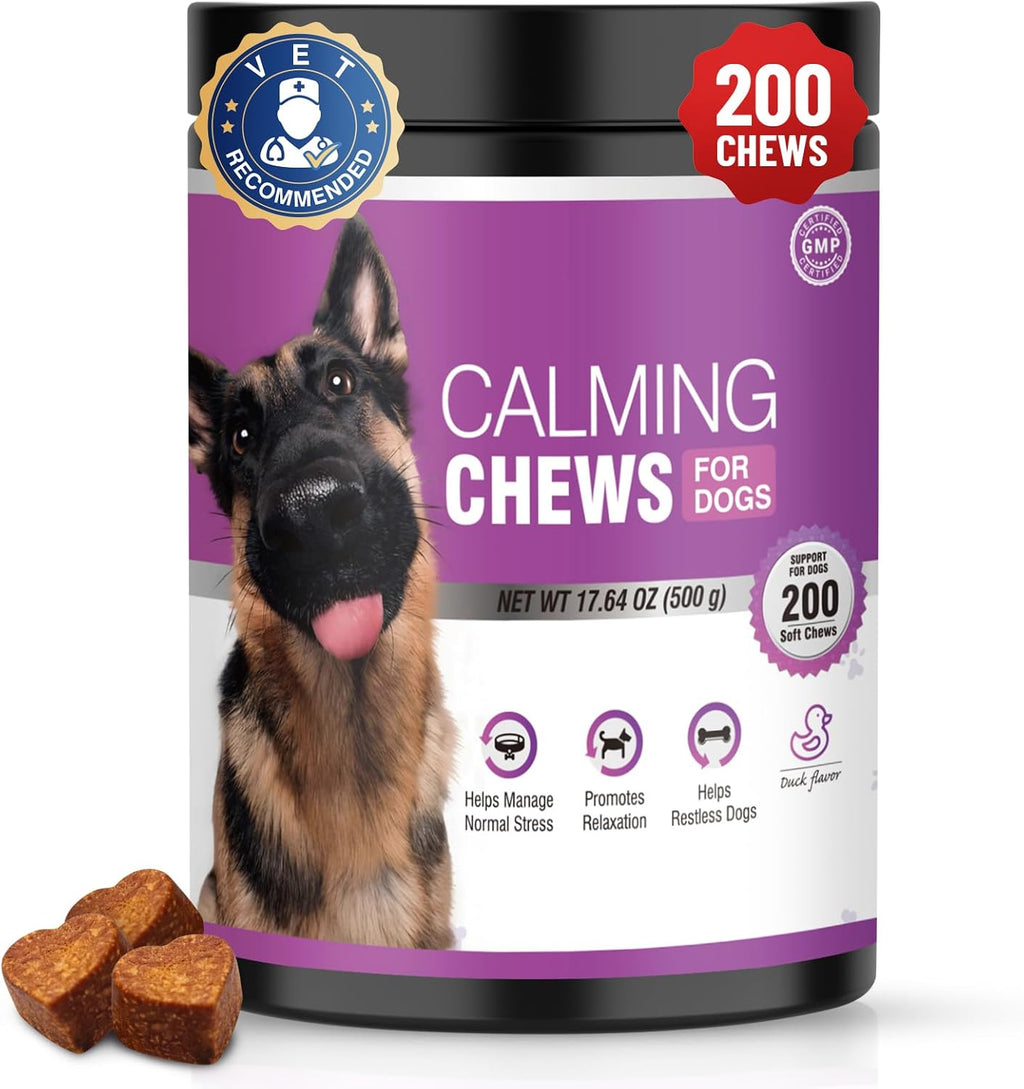 Calming Chews for Dogs 200pc Dog Calming Treat and Bites with Melatonin - Anxiety and Stress Relief Treats for Dogs Puppy Sleep Aid Calm Dog with Noise,Thunder, Barking, Separation,Chewing - Image 15
