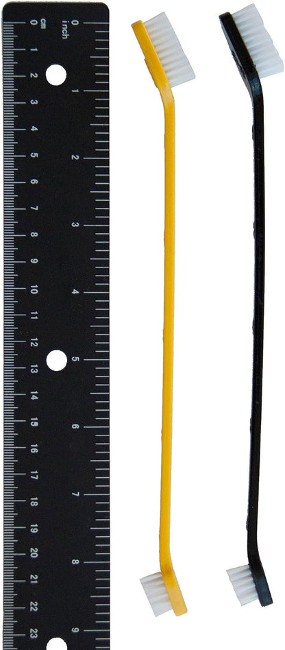 Side view of Pet Republique dog toothbrush demonstrating the comfortable finger grip handle
