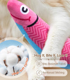 PetBusy organic catnip infused fish toy for relieving indoor cat boredom.