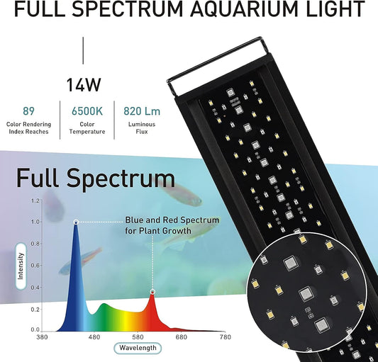 Hygger fish tank light showing lcd monitor display