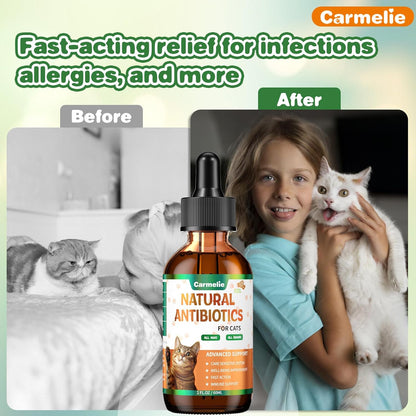 USA imported herbal pet supplement packaging showing cranberry and echinacea ingredients