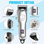 Gooad pet hair trimmer showing the stainless steel blade close up.