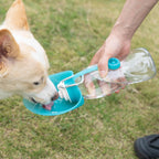 LumoLeaf portable pet water dispenser folded for compact travel storage