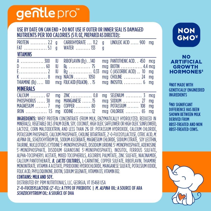 Good Start Dr Browns baby formula with probiotics and DHA showing secure lid seal and packaging layout.
