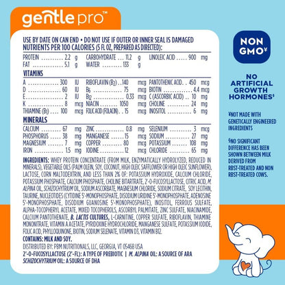 Good Start Dr Browns baby formula with probiotics and DHA showing secure lid seal and packaging layout.
