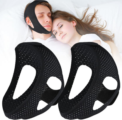 Dpofirs Moccool Anti-Snoring Chin Strap front view adjustable sleep aid.