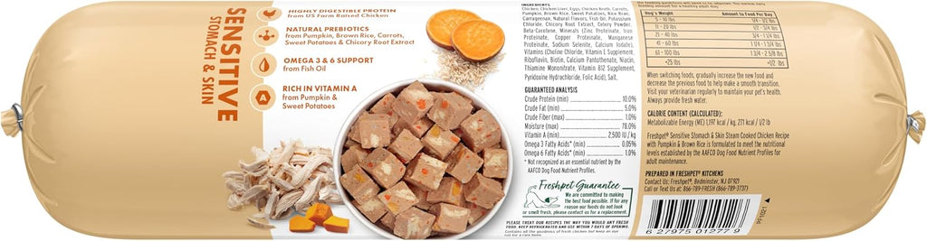 Freshpet dog food roll 1.5 lb packaging details