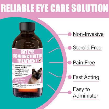 Homeopathic pink eye treatment for cats and dogs side packaging details