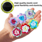 Assorted lightweight pastel and vibrant fabric flowers for puppy and kitten collars