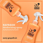 Usage demonstration of Wags and Wiggles dog deodorizer