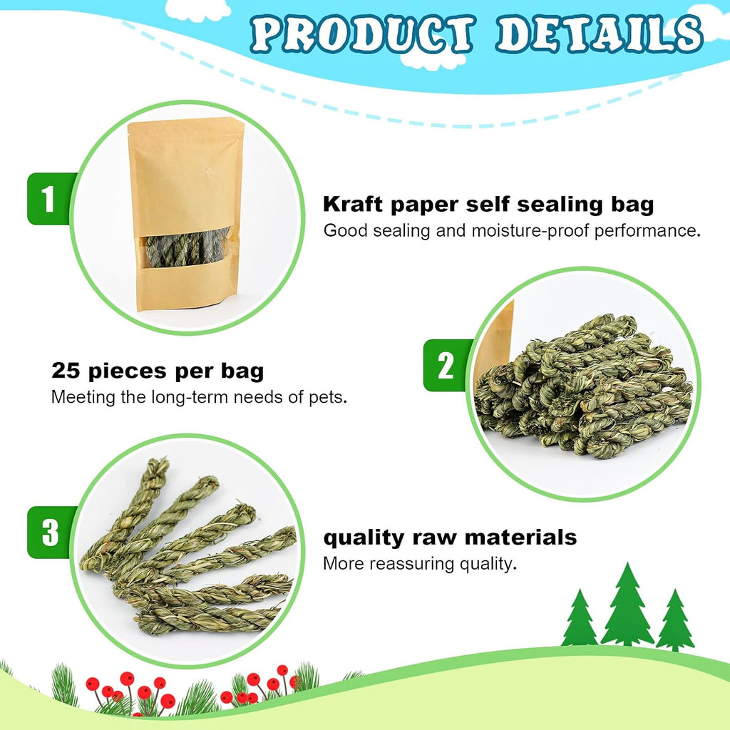 Organic bunny teeth grinding sticks arranged neatly to demonstrate the uniform size and quality.