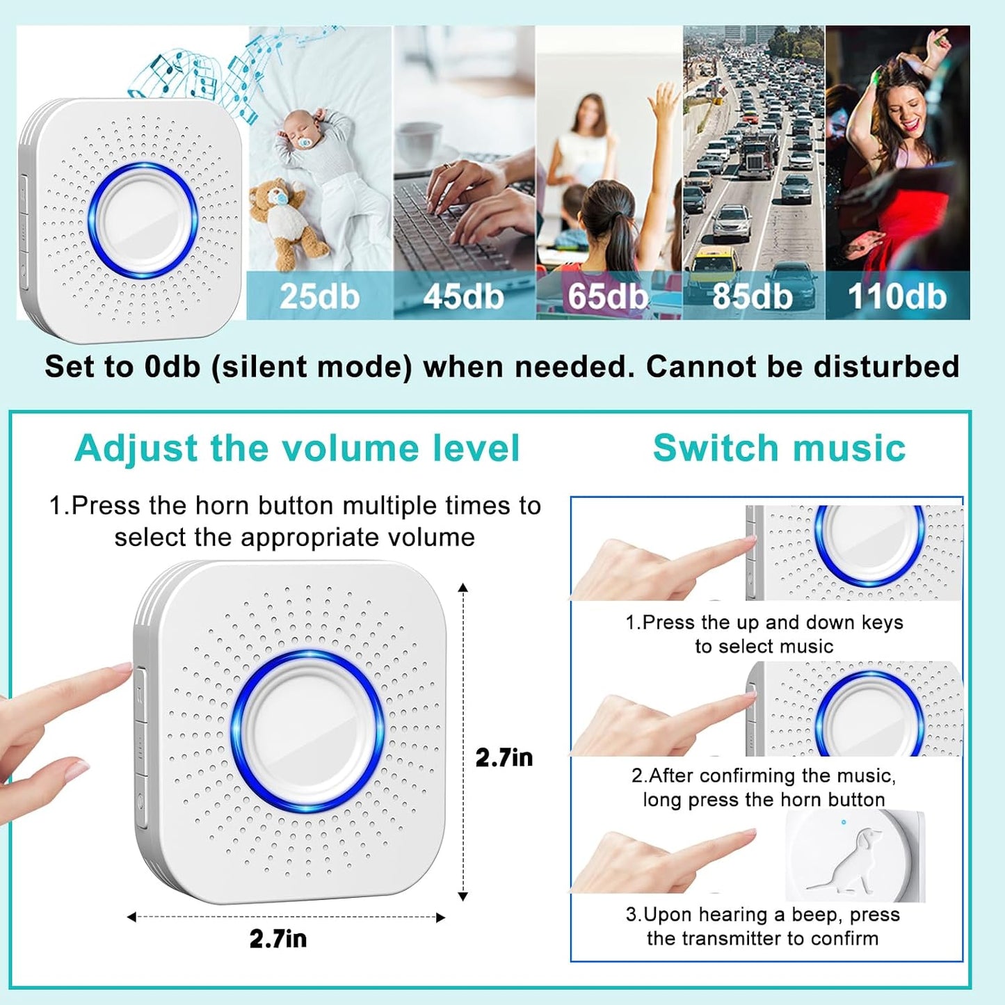 Close up of IP65 waterproof touch button for pet door