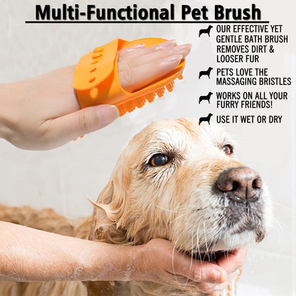 Soft split end bristles of the XIGOU pet massage brush closeup view