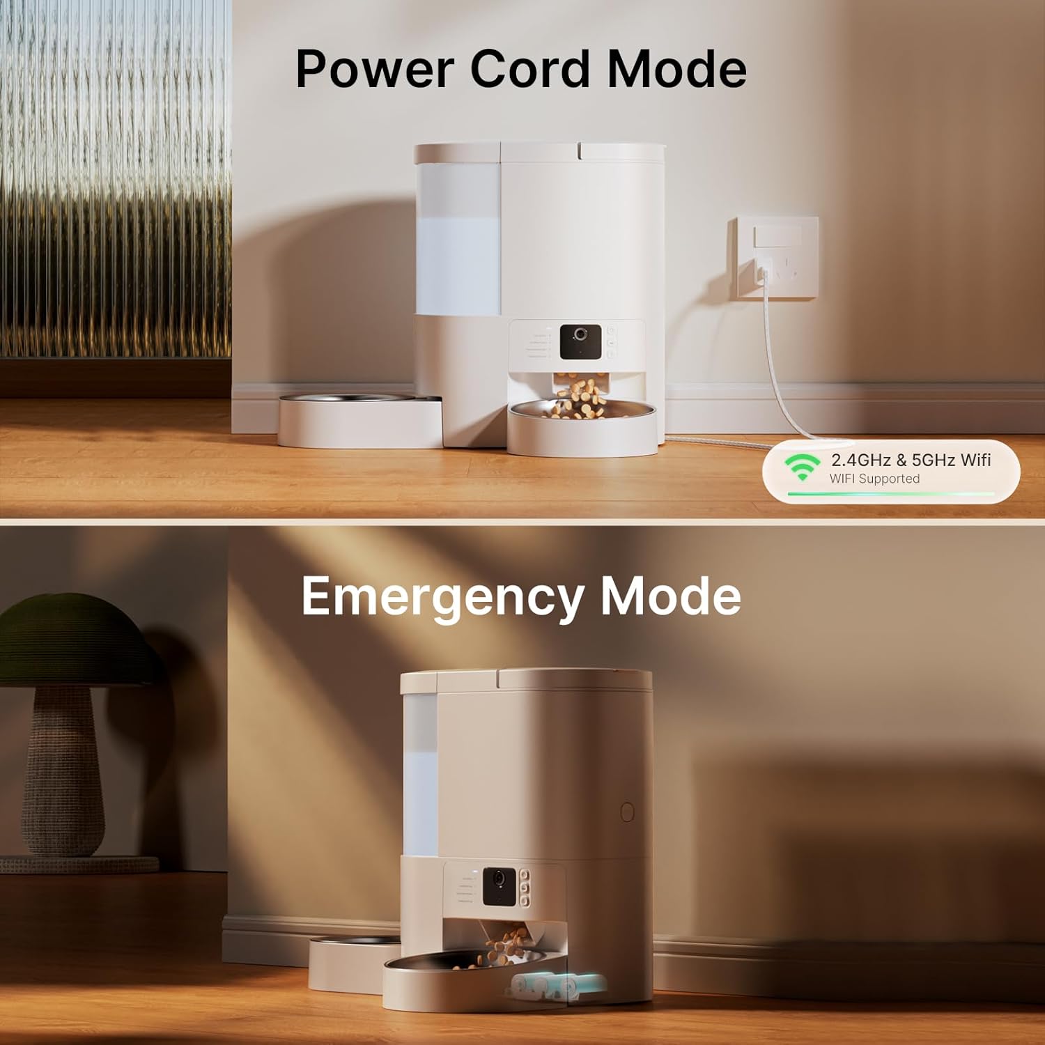 Dudupet automatic pet feeder camera lens and night vision sensor
