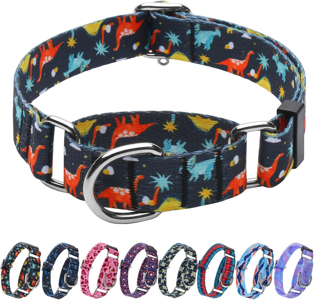 Hikiko Martingale Collar for Dogs with No Buckle Floral Daisy Dog Collars Soft Nylon No Pull Dog Collar for Large Dogs,Green Flower,L - Image 10